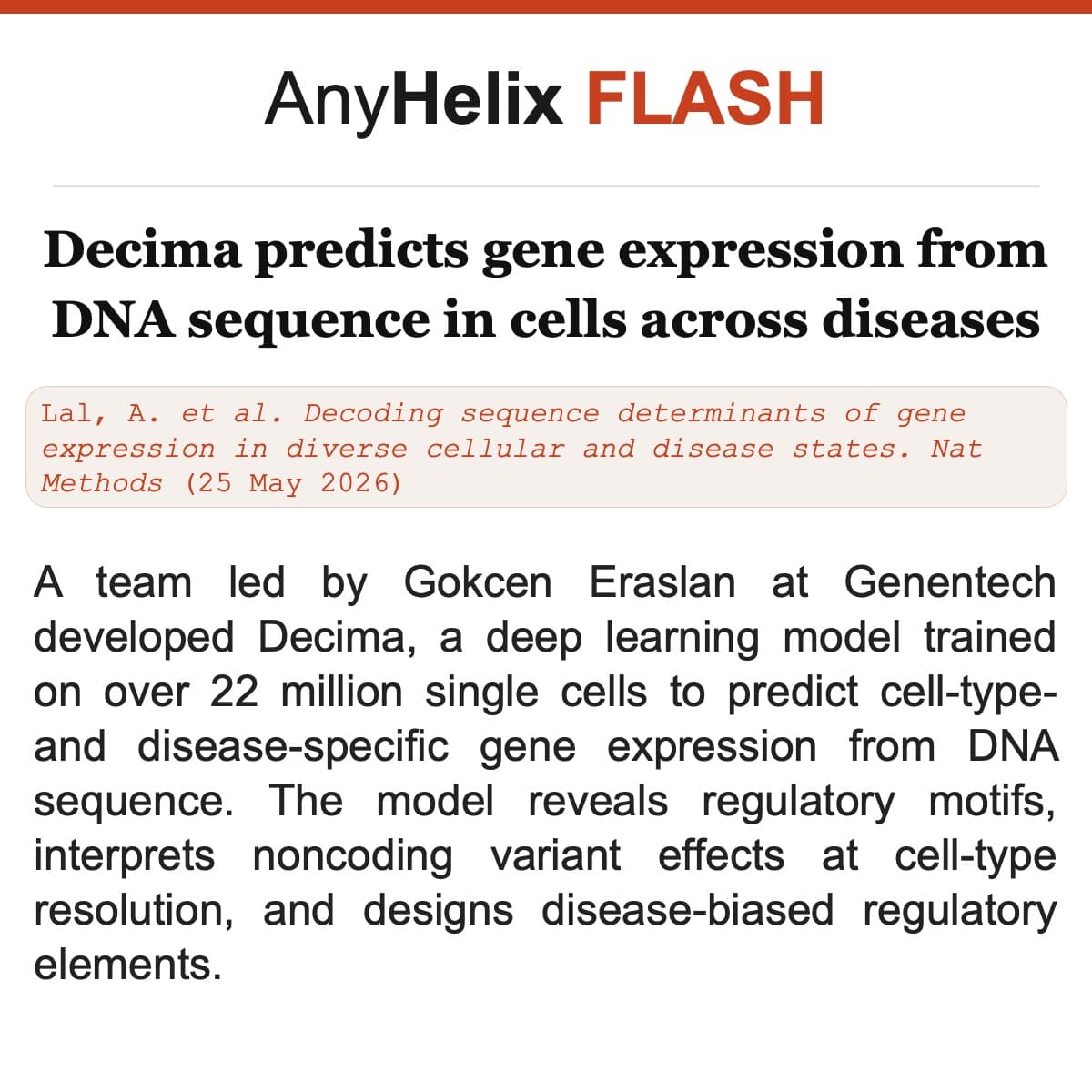 AnyHelix Flash card: Decima Flash